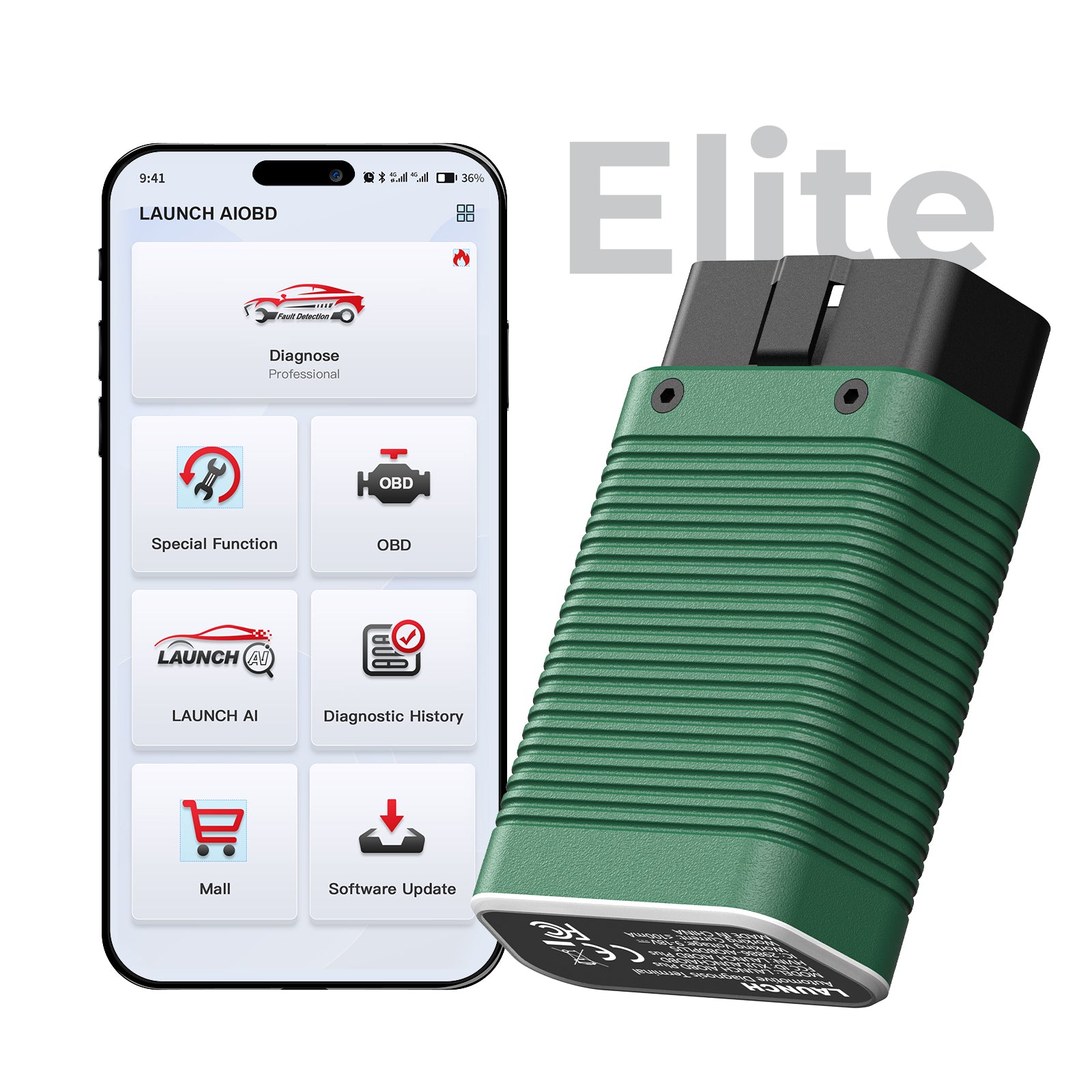 LAUNCH AIOBD Bluetooth OBD2 AI Car Diagnostic Scanner Main image