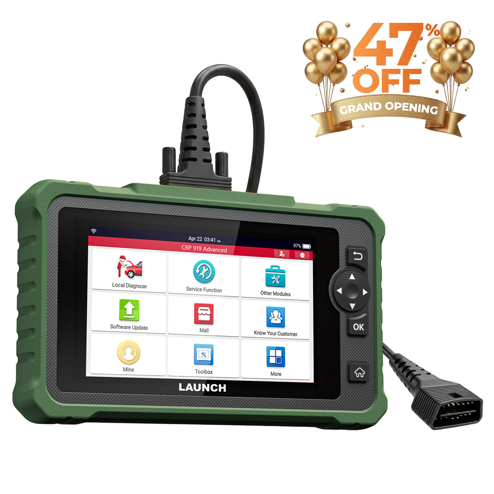 LAUNCH X431 CRP 919 Advanced OBDII Scanner Full System Diagnostic Tool